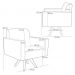 Kit 02 Poltronas Decorativa Giratória Base de Madeira Helô L02 Linho Bege Escuro - Lyam Decor
