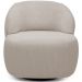Kit 02 Poltronas Decorativa Orgânica Giratória Para Sala Living Barolo L06 Bouclê Bege - Lyam Decor