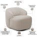 Kit 02 Poltronas Decorativa Orgânica Giratória Para Sala Living Barolo L06 Bouclê Bege - Lyam Decor
