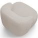 Kit 02 Poltronas Decorativa Orgânica Giratória Para Sala Living Barolo L06 Bouclê Bege - Lyam Decor