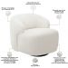 Kit 02 Poltronas Decorativa Orgânica Giratória Para Sala Living Barolo L06 Bouclê Branco - Lyam Decor