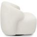 Kit 02 Poltronas Decorativa Orgânica Giratória Para Sala Living Barolo L06 Bouclê Branco - Lyam Decor