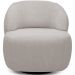 Kit 02 Poltronas Decorativa Orgânica Giratória Para Sala Living Barolo L06 Bouclê Cinza - Lyam Decor
