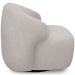 Kit 02 Poltronas Decorativa Orgânica Giratória Para Sala Living Barolo L06 Bouclê Cinza - Lyam Decor
