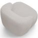 Kit 02 Poltronas Decorativa Orgânica Giratória Para Sala Living Barolo L06 Bouclê Cinza - Lyam Decor