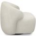 Kit 02 Poltronas Decorativa Orgânica Giratória Para Sala Living Barolo L06 Bouclê Off White - Lyam Decor