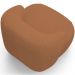 Kit 02 Poltronas Decorativa Orgânica Giratória Para Sala Living Barolo L06 Bouclê Terracota - Lyam Decor