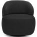 Kit 02 Poltronas Decorativa Orgânica Giratória Para Sala Living Barolo L06 Couro Preto - Lyam Decor