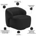 Kit 02 Poltronas Decorativa Orgânica Giratória Para Sala Living Barolo L06 Couro Preto - Lyam Decor