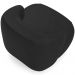 Kit 02 Poltronas Decorativa Orgânica Giratória Para Sala Living Barolo L06 Couro Preto - Lyam Decor