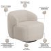Kit 02 Poltronas Decorativa Orgânica Giratória Para Sala Living Barolo L06 Linho Bege - Lyam Decor