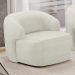 Kit 02 Poltronas Decorativa Orgânica Giratória Para Sala Living Barolo L06 Linho Cru - Lyam Decor