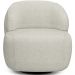 Kit 02 Poltronas Decorativa Orgânica Giratória Para Sala Living Barolo L06 Linho Cru - Lyam Decor