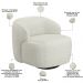 Kit 02 Poltronas Decorativa Orgânica Giratória Para Sala Living Barolo L06 Linho Cru - Lyam Decor