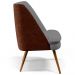 Kit 02 Poltronas Decorativa Pérsia Pés Palito D02 Veludo Cinza C-317 Corano Marrom B-38 - Lyam Decor