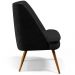 Kit 02 Poltronas Decorativa Pérsia Pés Palito D02 Veludo Preto C-300 Corano Preto B-97 - Lyam Decor