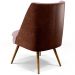 Kit 02 Poltronas Decorativa Pérsia Pés Palito D02 Veludo Rosê C-305 Corano Marrom B-38 - Lyam Decor