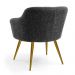 Kit 02 Poltronas Decorativa Pés Palito D'Ouro Jade D02 Linho Chumbo C-469 - Lyam Decor