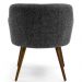 Kit 02 Poltronas Decorativa Pés Palito Jade D02 Linho Chumbo C-469 - Lyam Decor