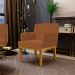 Kit 02 Poltronas Decorativa Para Sala De Estar E Recepção Beatriz W01 Bouclê Terracota - Lyam Decor