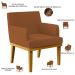 Kit 02 Poltronas Decorativa Para Sala De Estar E Recepção Beatriz W01 Bouclê Terracota - Lyam Decor