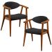 Kit 02 Poltronas Decorativa Para Sala De Estar E Recepção Cecília L02 Bouclê Preto - Lyam Decor