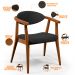Kit 02 Poltronas Decorativa Para Sala De Estar E Recepção Cecília L02 Bouclê Preto - Lyam Decor