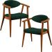 Kit 02 Poltronas Decorativa Para Sala De Estar E Recepção Cecília L02 Bouclê Verde - Lyam Decor