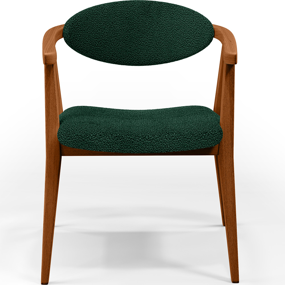 Kit 02 Poltronas Decorativa Para Sala De Estar E Recepção Cecília L02 Bouclê Verde - Lyam Decor