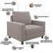 Kit 02 Poltronas Decorativa Para Sala De Estar E Recepção Malta L02 Bouclê Bege - Lyam Decor