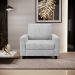 Kit 02 Poltronas Decorativa Para Sala De Estar E Recepção Malta L02 Bouclê Cinza - Lyam Decor