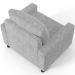 Kit 02 Poltronas Decorativa Para Sala De Estar E Recepção Malta L02 Bouclê Cinza - Lyam Decor