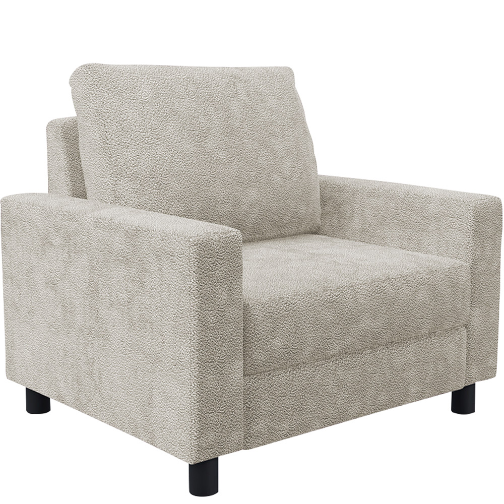 Kit 02 Poltronas Decorativa Para Sala De Estar E Recepção Malta L02 Bouclê Creme - Lyam Decor