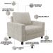 Kit 02 Poltronas Decorativa Para Sala De Estar E Recepção Malta L02 Bouclê Creme - Lyam Decor