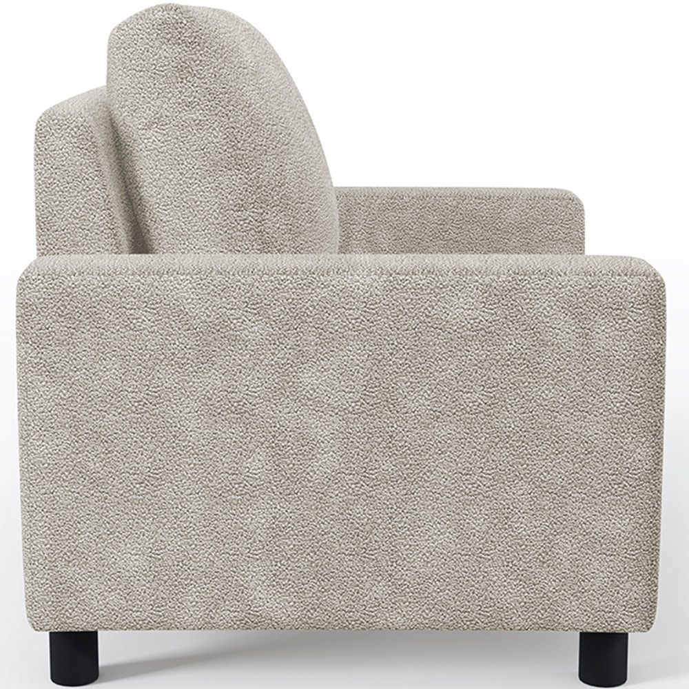 Kit 02 Poltronas Decorativa Para Sala De Estar E Recepção Malta L02 Bouclê Creme - Lyam Decor