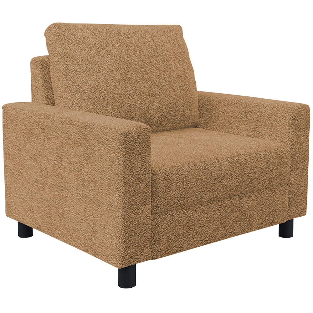 Kit 02 Poltronas Decorativa Para Sala De Estar E Recepção Malta L02 Bouclê Mostarda - Lyam Decor