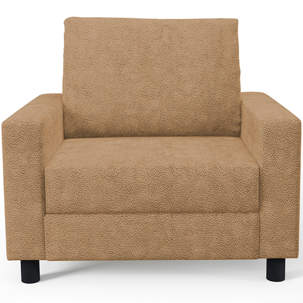 Kit 02 Poltronas Decorativa Para Sala De Estar E Recepção Malta L02 Bouclê Mostarda - Lyam Decor