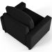 Kit 02 Poltronas Decorativa Para Sala De Estar E Recepção Malta L02 Bouclê Preto - Lyam Decor