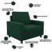 Kit 02 Poltronas Decorativa Para Sala De Estar E Recepção Malta L02 Bouclê Verde - Lyam Decor