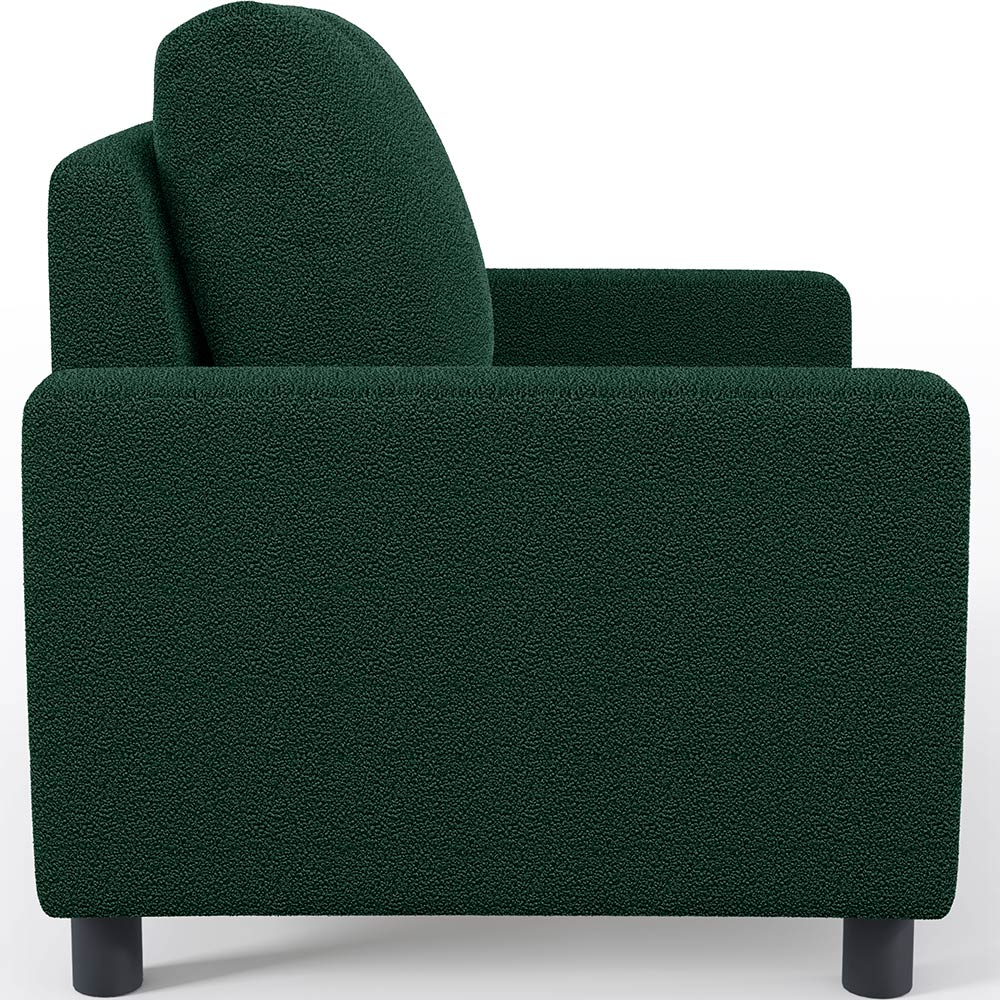 Kit 02 Poltronas Decorativa Para Sala De Estar E Recepção Malta L02 Bouclê Verde - Lyam Decor
