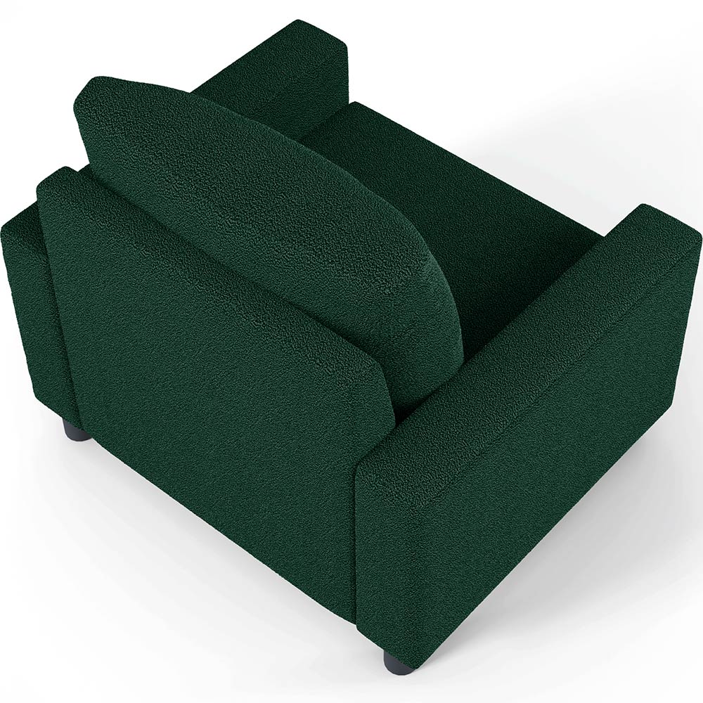 Kit 02 Poltronas Decorativa Para Sala De Estar E Recepção Malta L02 Bouclê Verde - Lyam Decor