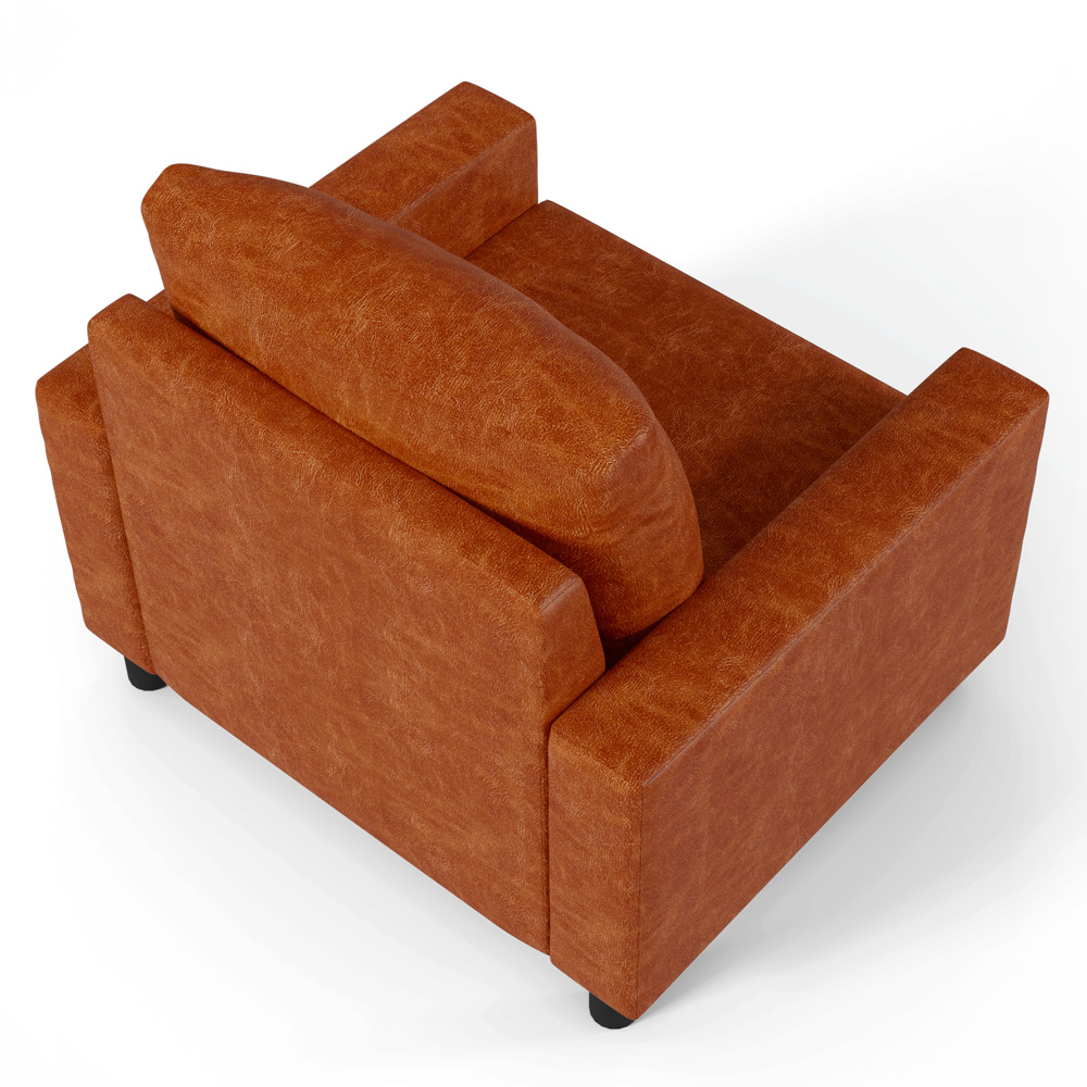 Kit 02 Poltronas Decorativa Para Sala De Estar E Recepção Malta L02 Couríssimo Camel  - Lyam Decor
