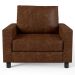 Kit 02 Poltronas Decorativa Para Sala De Estar E Recepção Malta L02 Couríssimo Marrom  - Lyam Decor