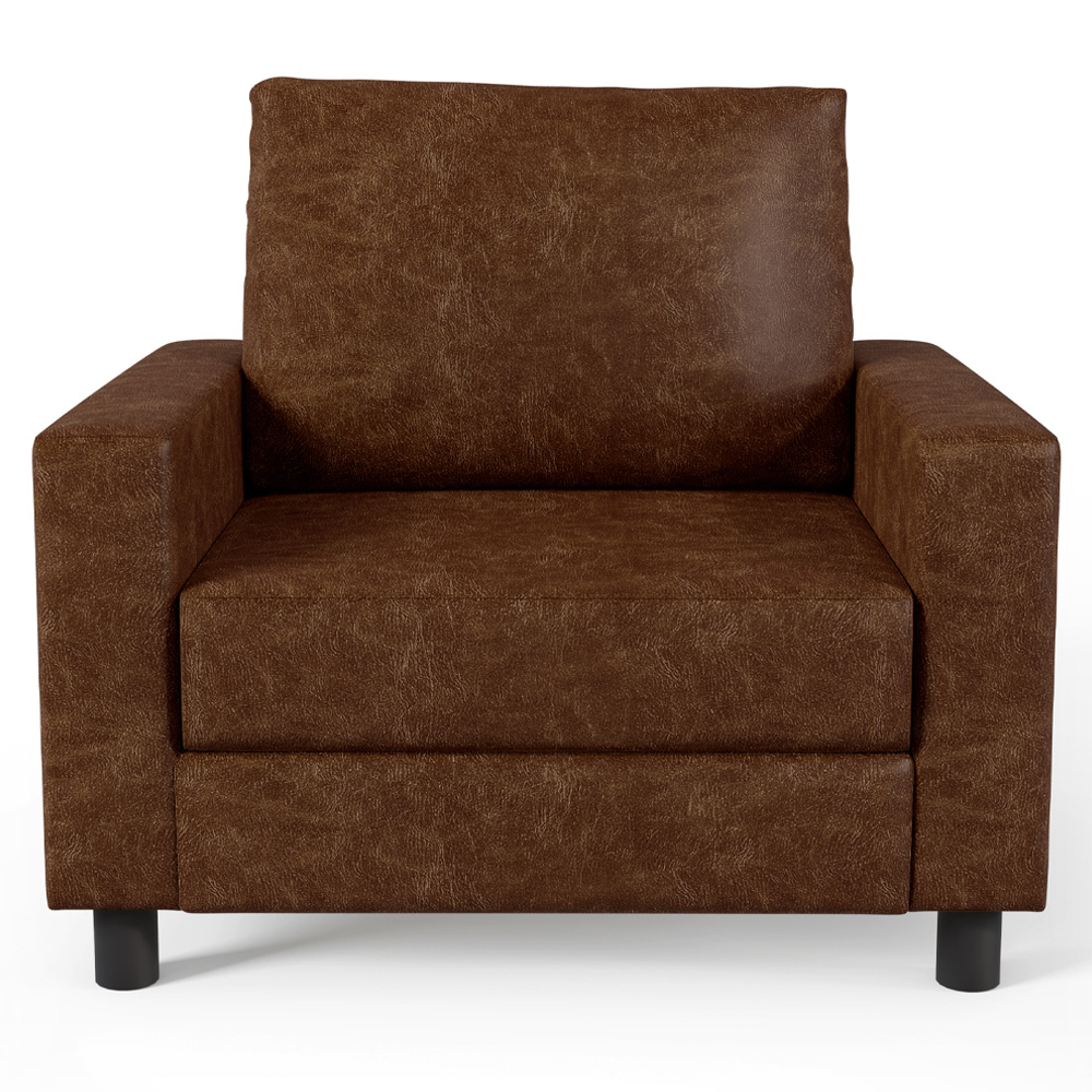 Kit 02 Poltronas Decorativa Para Sala De Estar E Recepção Malta L02 Couríssimo Marrom  - Lyam Decor