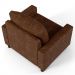 Kit 02 Poltronas Decorativa Para Sala De Estar E Recepção Malta L02 Couríssimo Marrom  - Lyam Decor