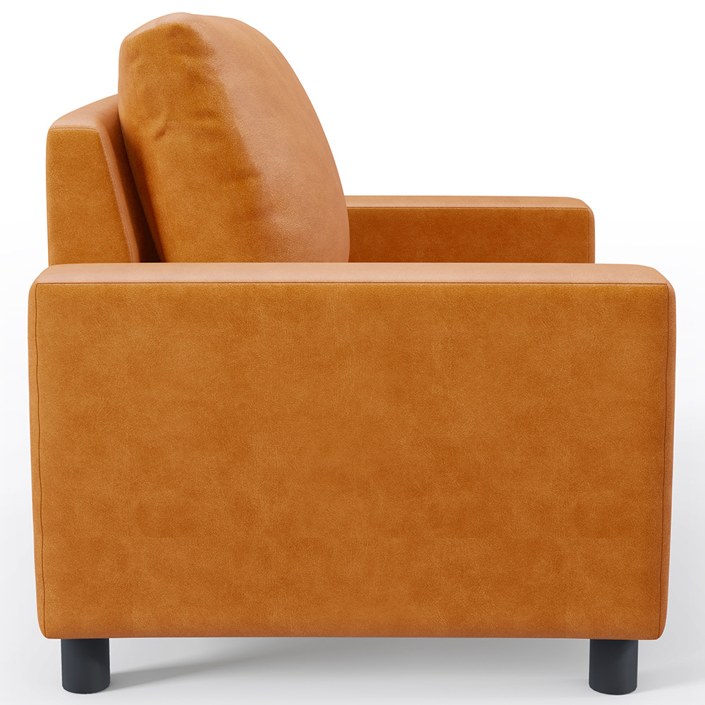Kit 02 Poltronas Decorativa Para Sala De Estar E Recepção Malta L02 Couríssimo Whisky - Lyam Decor