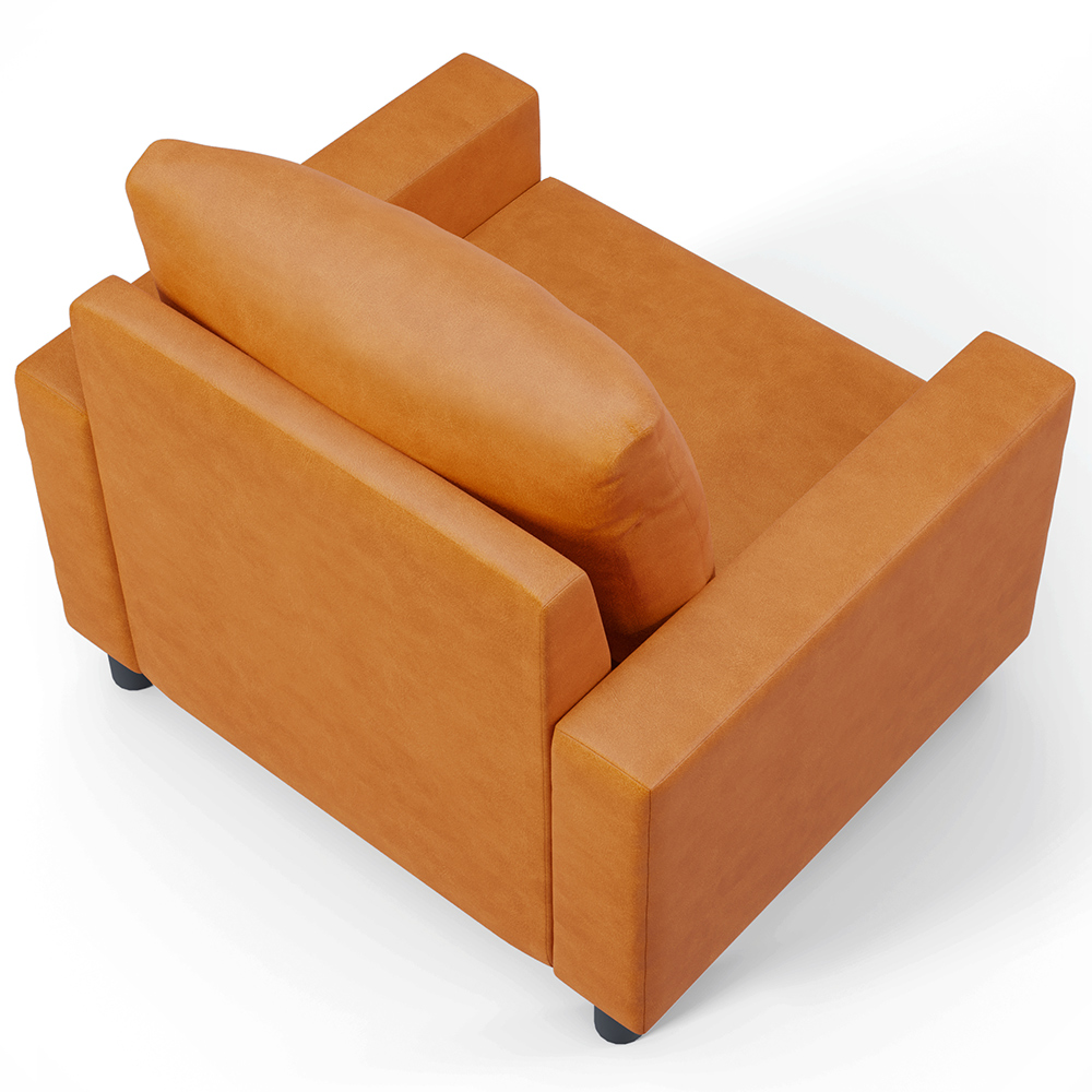 Kit 02 Poltronas Decorativa Para Sala De Estar E Recepção Malta L02 Couríssimo Whisky - Lyam Decor