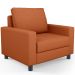 Kit 02 Poltronas Decorativa Para Sala De Estar E Recepção Malta L02 Tecido Terracota - Lyam Decor