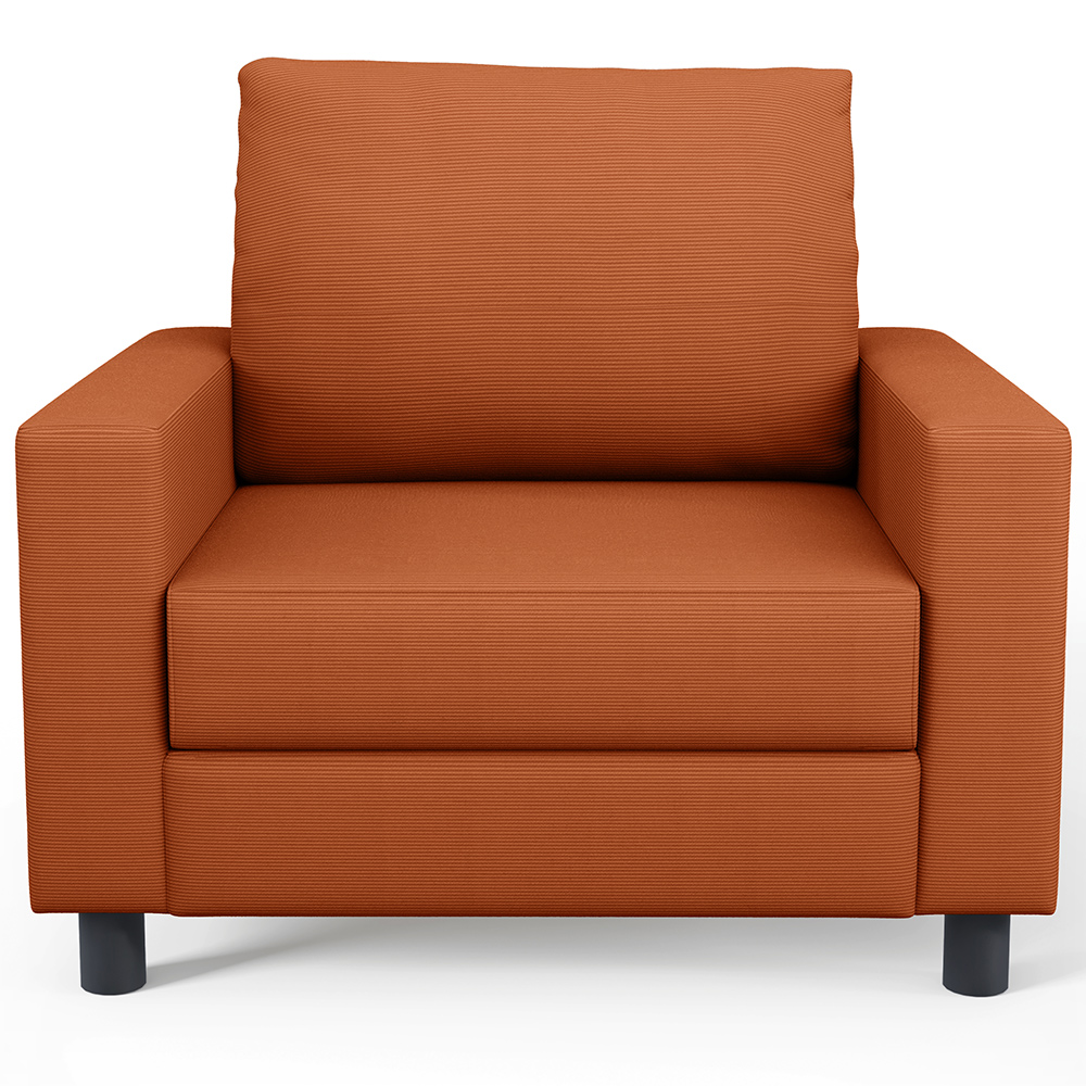 Kit 02 Poltronas Decorativa Para Sala De Estar E Recepção Malta L02 Tecido Terracota - Lyam Decor