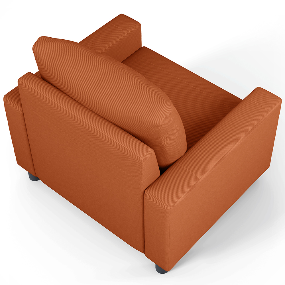 Kit 02 Poltronas Decorativa Para Sala De Estar E Recepção Malta L02 Tecido Terracota - Lyam Decor